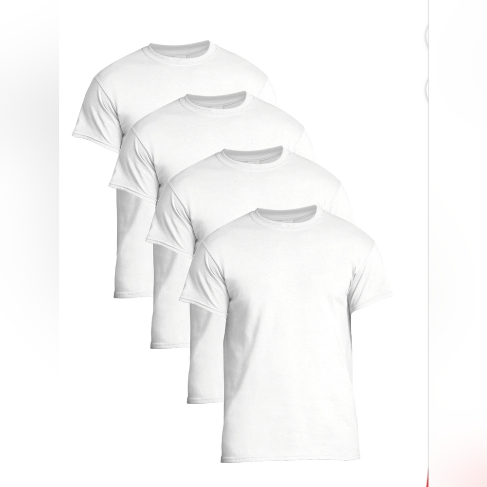 Men's 4 Pack Size Medium White T-Shirts